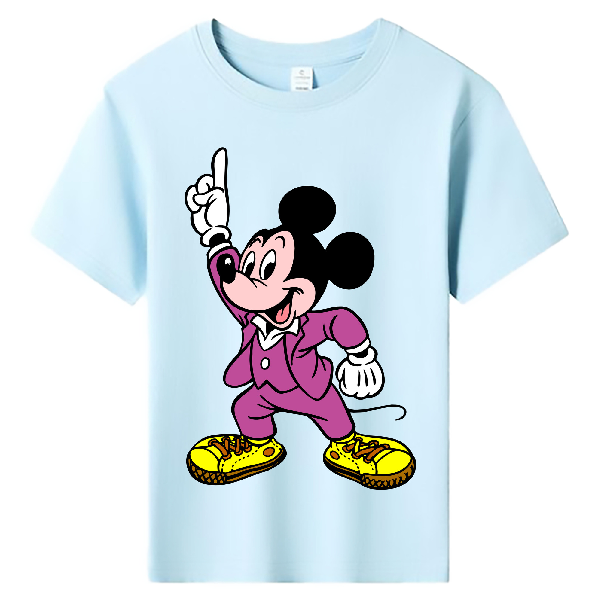 ミッキーマウス Mickey Mouse 綿100％キッズTシャツ（フロントプリント）
